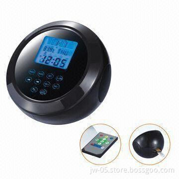 Multiple-function Portable Speaker with SD/MMC Card Slot, Alarm Clock and Snooze Function